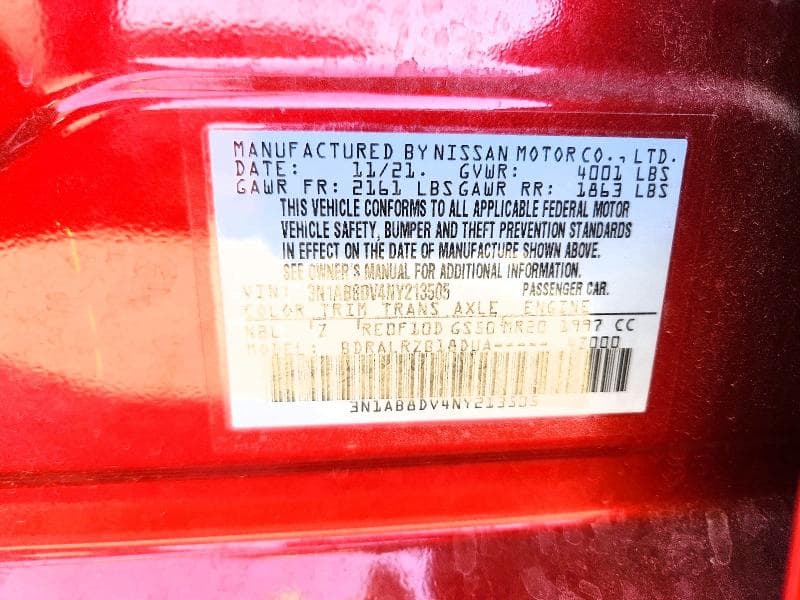 2022 NISSAN SENTRA SR 12