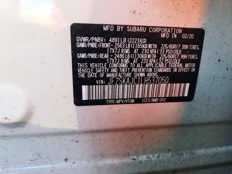 2020 SUBARU FORESTER PREMIUM 13