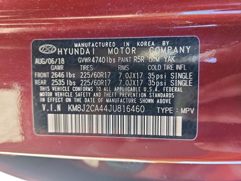 2018 HYUNDAI TUCSON SE 13