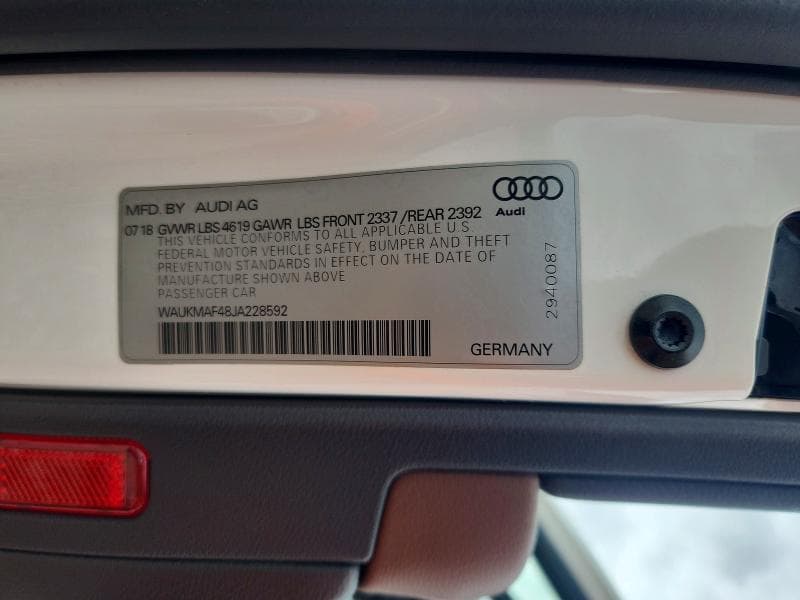 2018 AUDI A4 PREMIUM 12