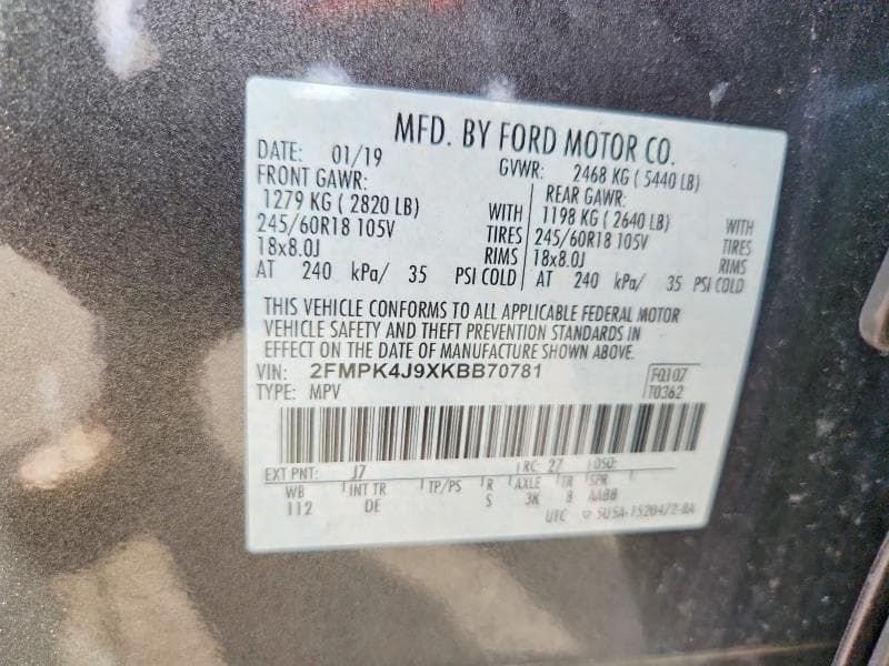 2019 FORD EDGE SEL 13