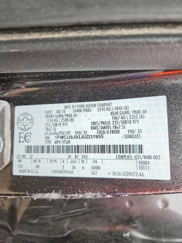 2018 FORD ESCAPE TITANIUM 13
