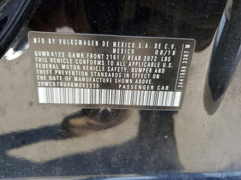 2019 VOLKSWAGEN JETTA S 12