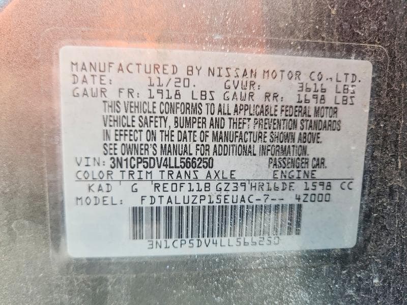 2020 NISSAN KICKS SR 13