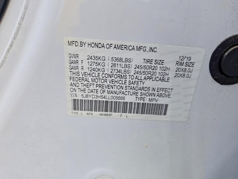 2020 ACURA MDX TECHNOLOGY 12