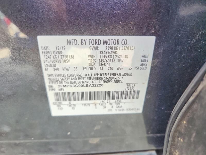 2020 FORD EDGE SE 13