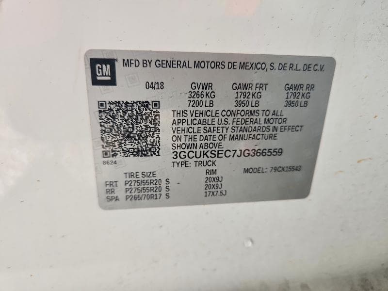 2018 CHEVROLET SILVERADO K1500 LTZ 12