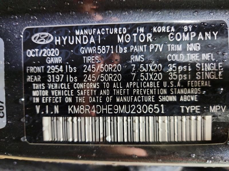 2021 HYUNDAI PALISADE SEL 12