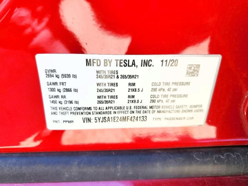 2021 TESLA MODEL S 13