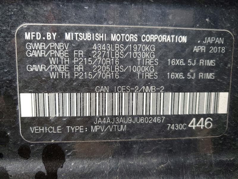 2018 MITSUBISHI RVR SE 13