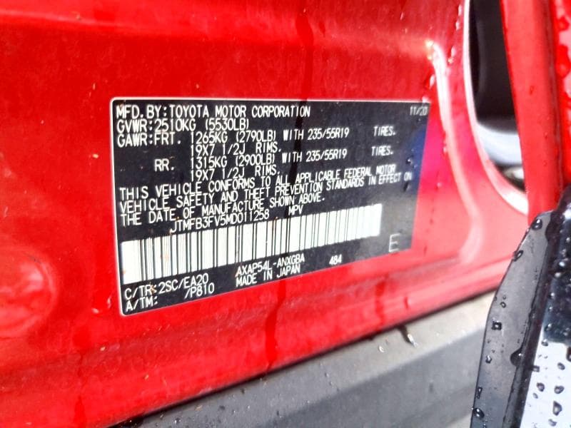 2021 TOYOTA RAV4 PRIME XSE 13