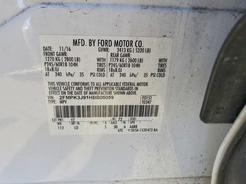 2017 FORD EDGE SEL 13