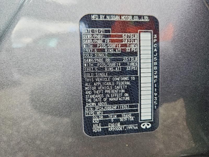 2021 INFINITI QX50 LUXE 14