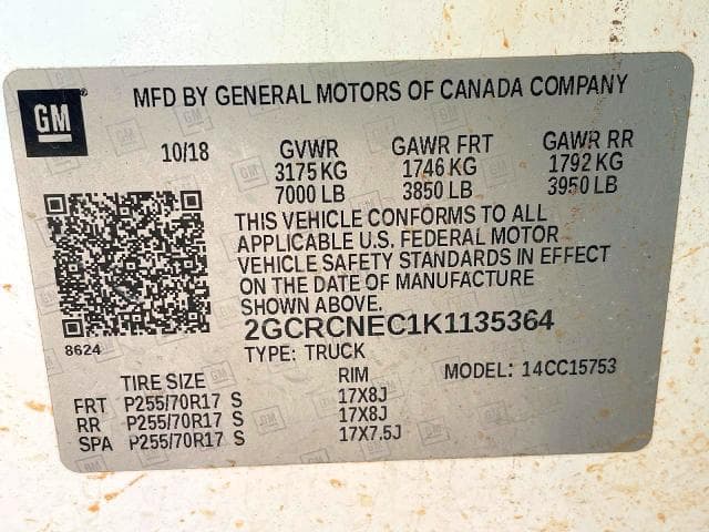 2019 CHEVROLET SILVERADO LD C1500 10
