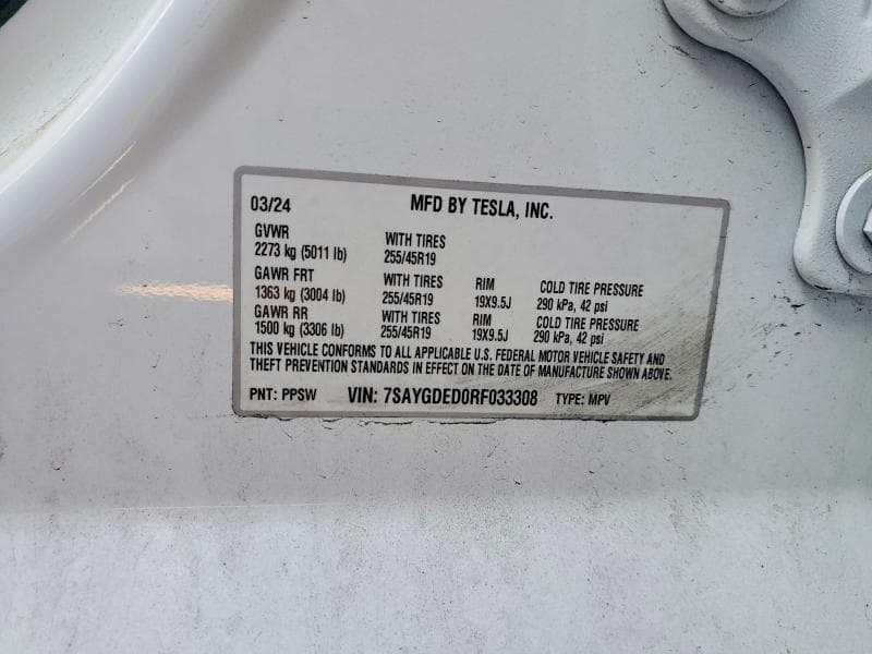 2024 TESLA MODEL Y 14
