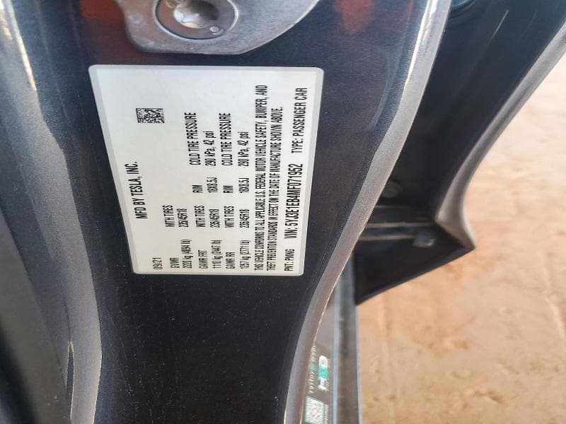 2021 TESLA MODEL 3 12