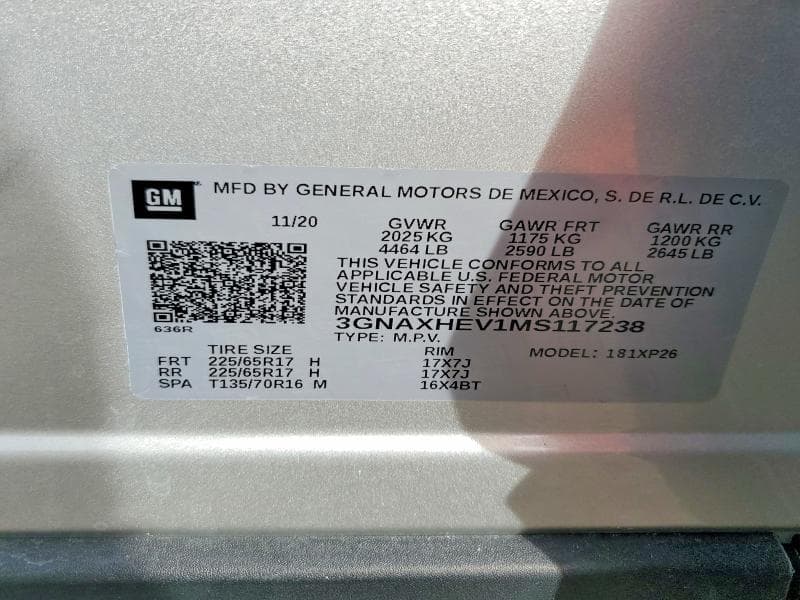 2021 CHEVROLET EQUINOX LS 14