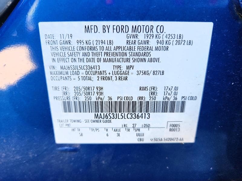 2020 FORD ECOSPORT SES 12