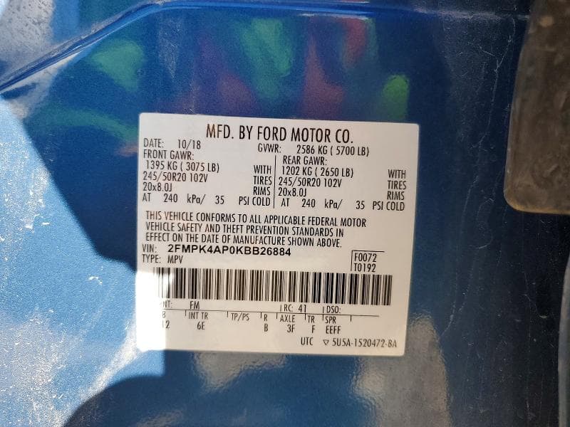 2019 FORD EDGE ST 13