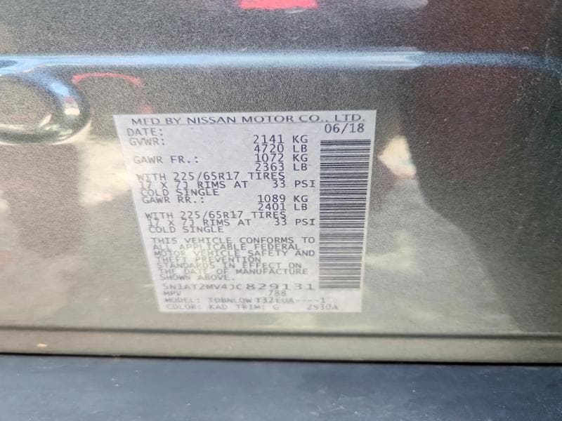 2018 NISSAN ROGUE SV 14