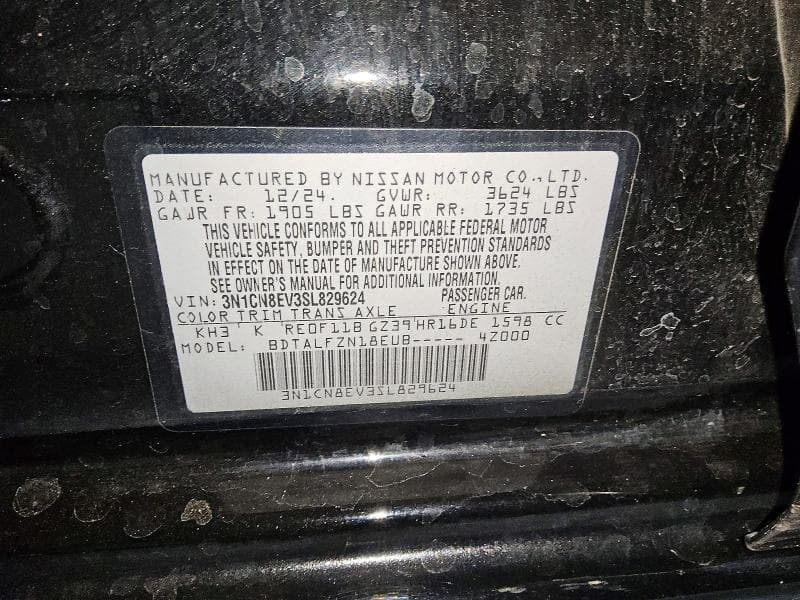 2025 NISSAN VERSA SV 12
