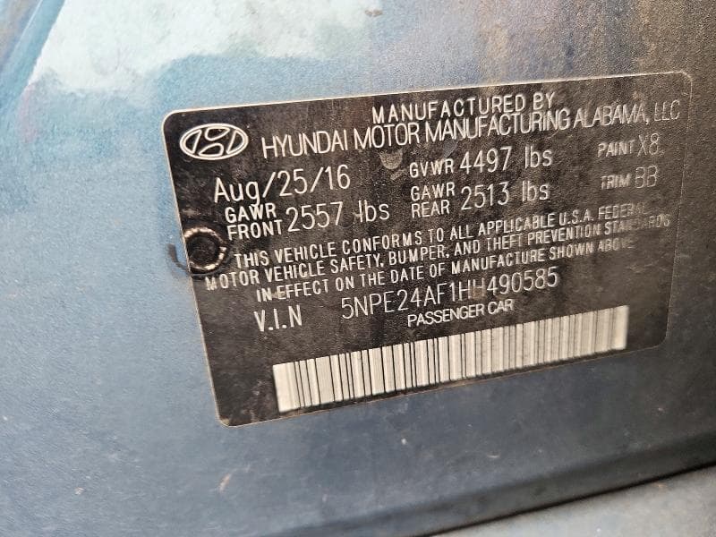 2017 HYUNDAI SONATA SE 12
