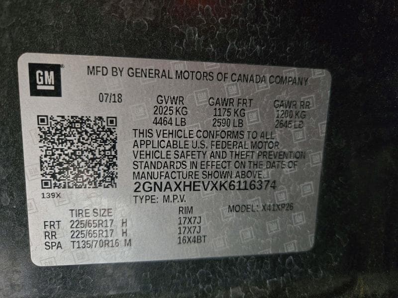 2019 CHEVROLET EQUINOX LS 12