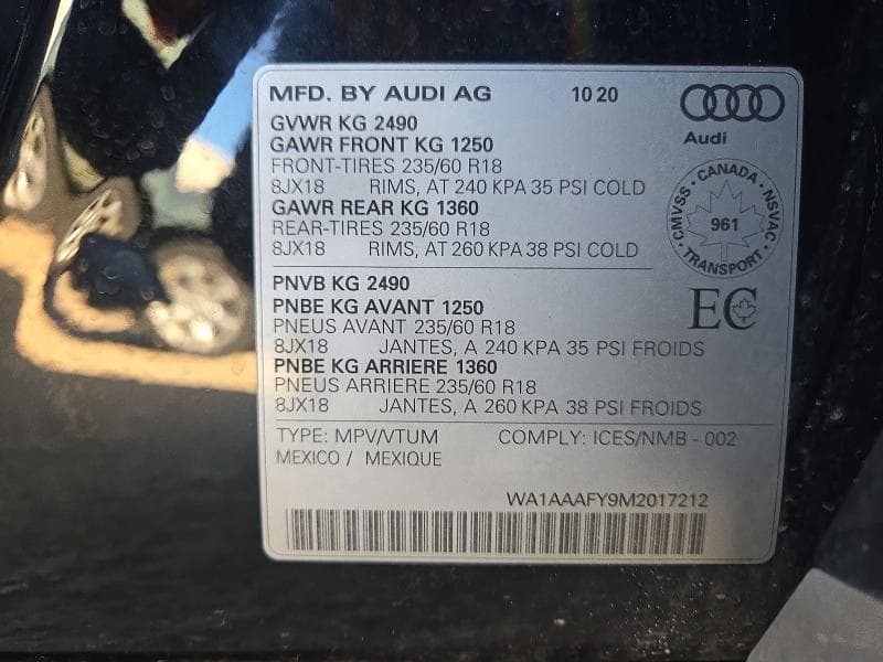 2021 AUDI Q5 PREMIUM 12