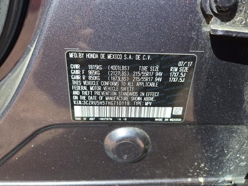 2017 HONDA HR-V EX 13
