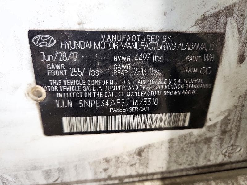 2018 HYUNDAI SONATA SEL 12