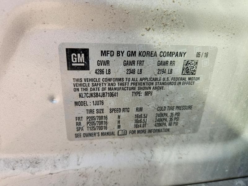 2018 CHEVROLET TRAX LS 13