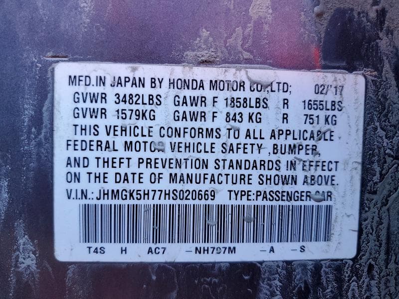 2017 HONDA FIT EX 12
