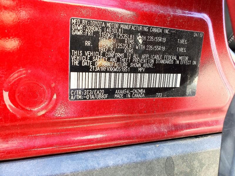 2019 TOYOTA RAV4 XLE PREMIUM 13