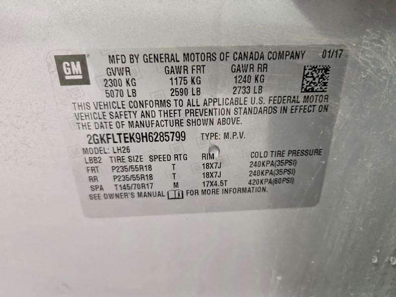 2017 GMC TERRAIN SLE 14