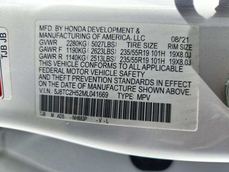 2021 ACURA RDX TECHNOLOGY 12