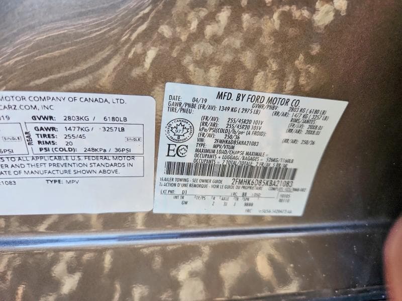 2019 FORD FLEX LIMITED 13