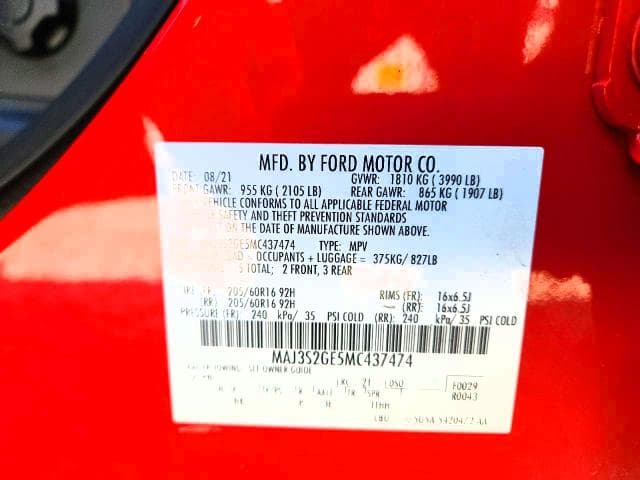 2021 FORD ECOSPORT SE 12
