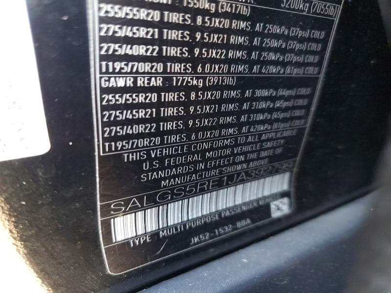 2018 LAND ROVER RANGE ROVER SUPERCHARGED 13