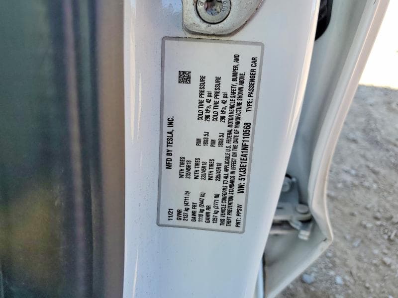 2022 TESLA MODEL 3 12