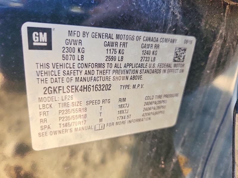 2017 GMC TERRAIN SLE 13