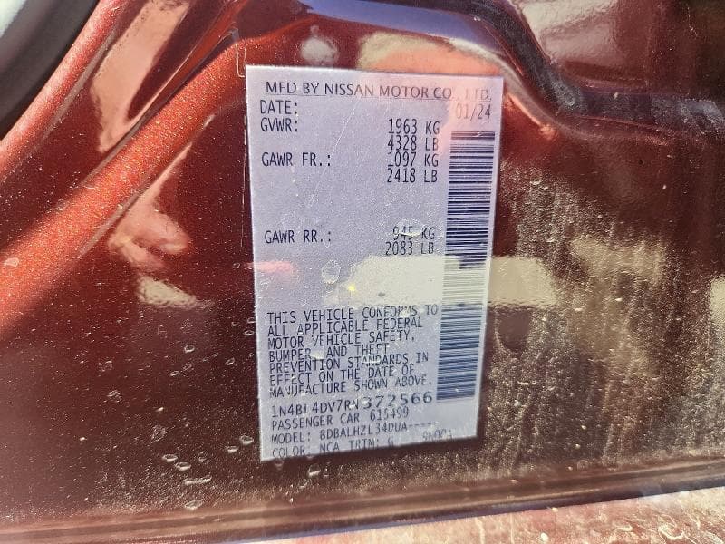 2024 NISSAN ALTIMA SV 13