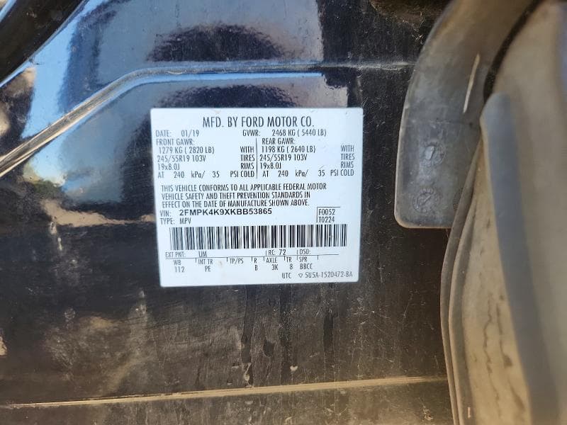 2019 FORD EDGE TITANIUM 13