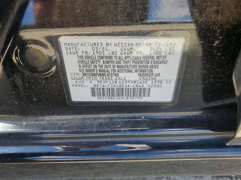 2021 NISSAN VERSA SV 12