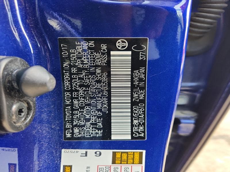 2017 TOYOTA PRIUS FOUR 13