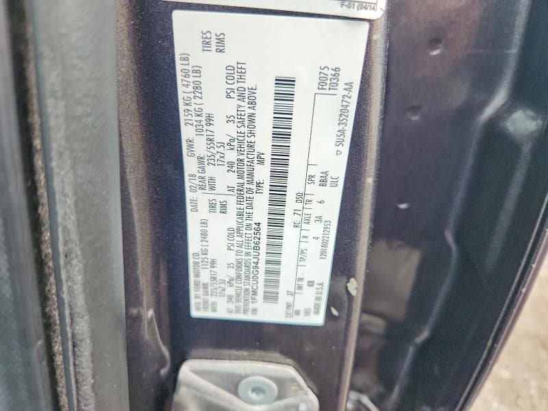 2018 FORD ESCAPE SE 14