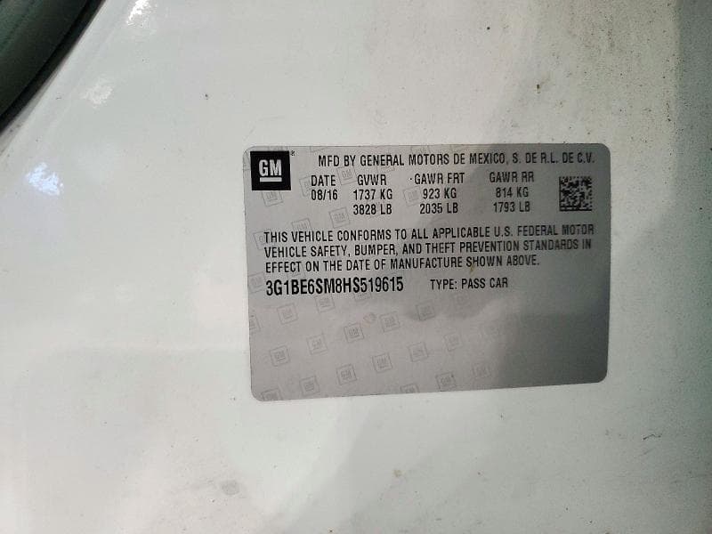 2017 CHEVROLET CRUZE LT 13