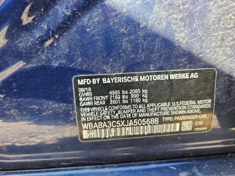 2018 BMW 320 XI 12