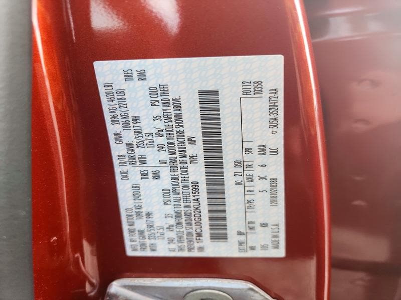 2019 FORD ESCAPE SE 13