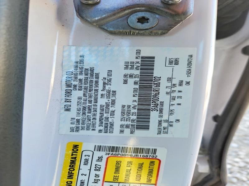2018 FORD FUSION TITANIUM/PLATINUM 12
