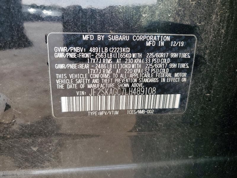 2020 SUBARU FORESTER PREMIUM 14